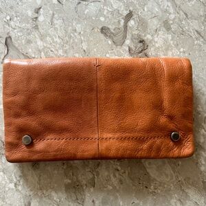 Latico Leather Terry Wallet, Burnt Orange